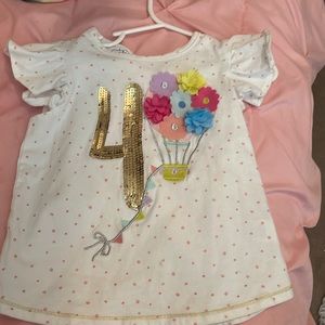 Adorable Mud Pie 4th birthday shirt